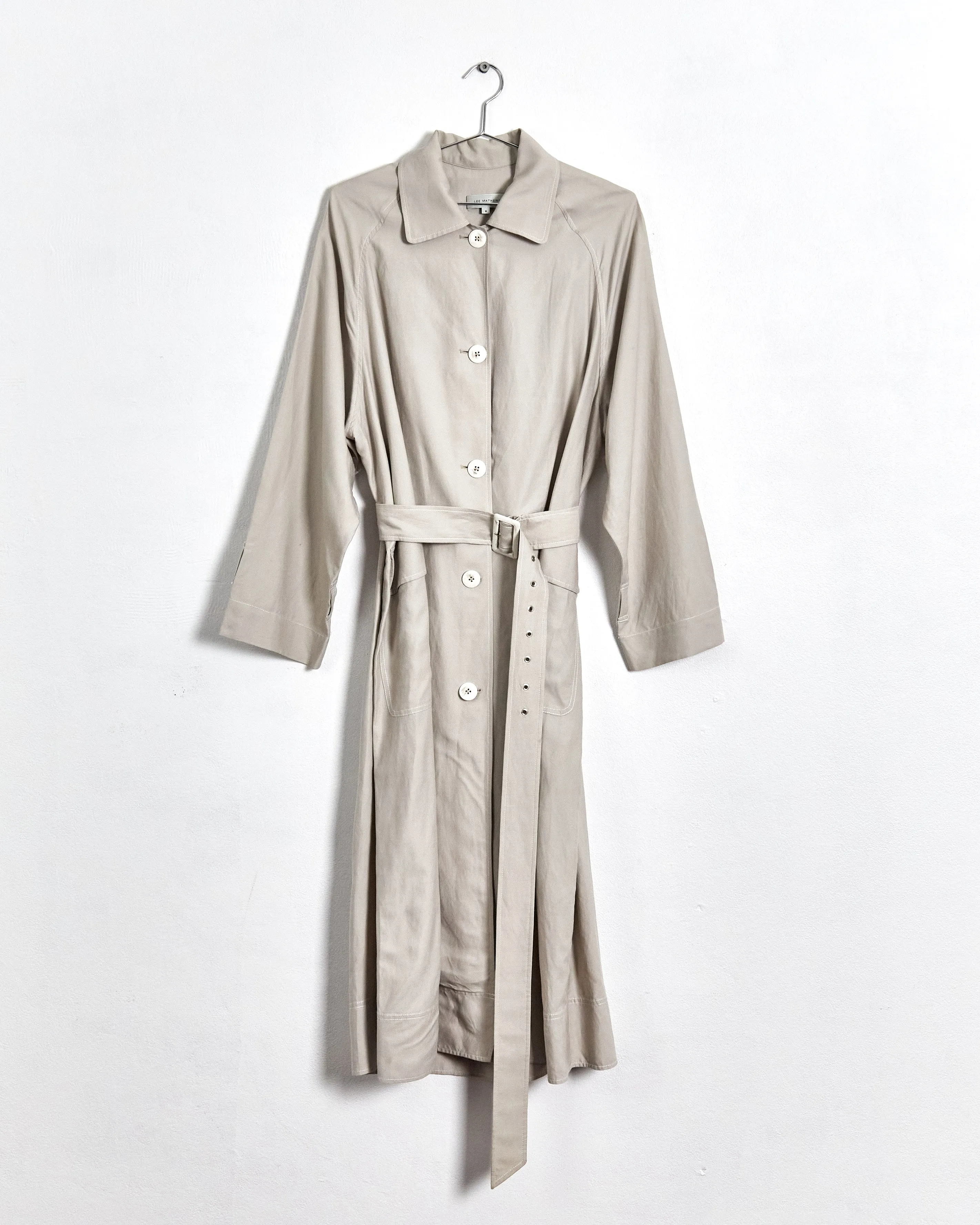 Lee Mathews trench coat, grey, 10