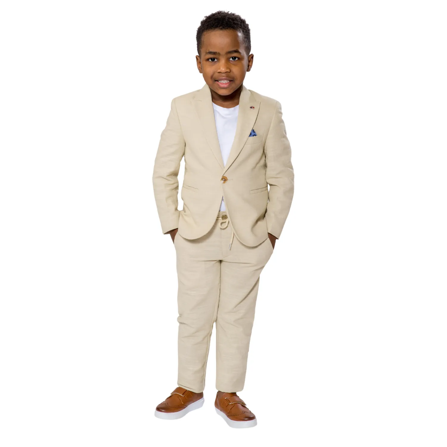 Linen Leo Boys Suit