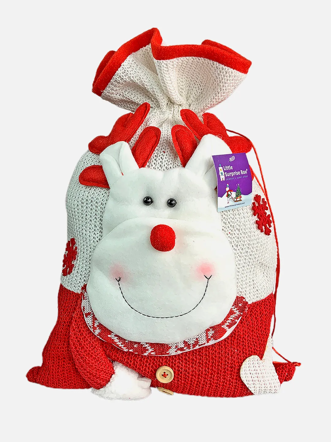 Little Surprise Box Knitted Large Size Christmas Sack and Gift Bag for Christmas Gifts