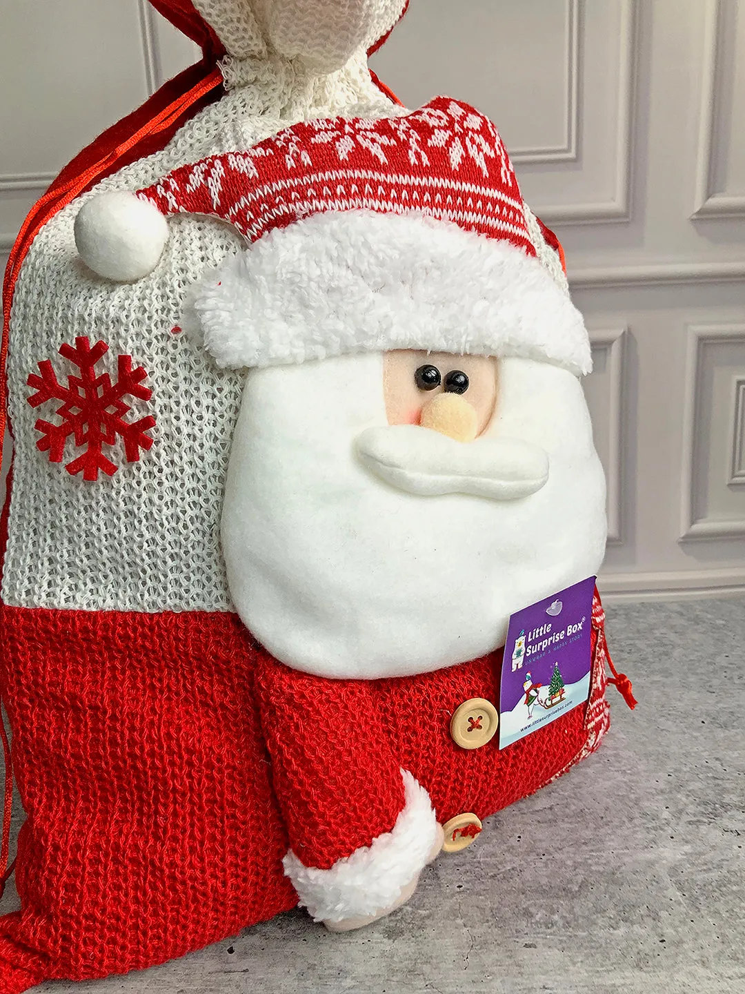 Little Surprise Box Knitted Large Size Christmas Sack and Gift Bag for Christmas Gifts