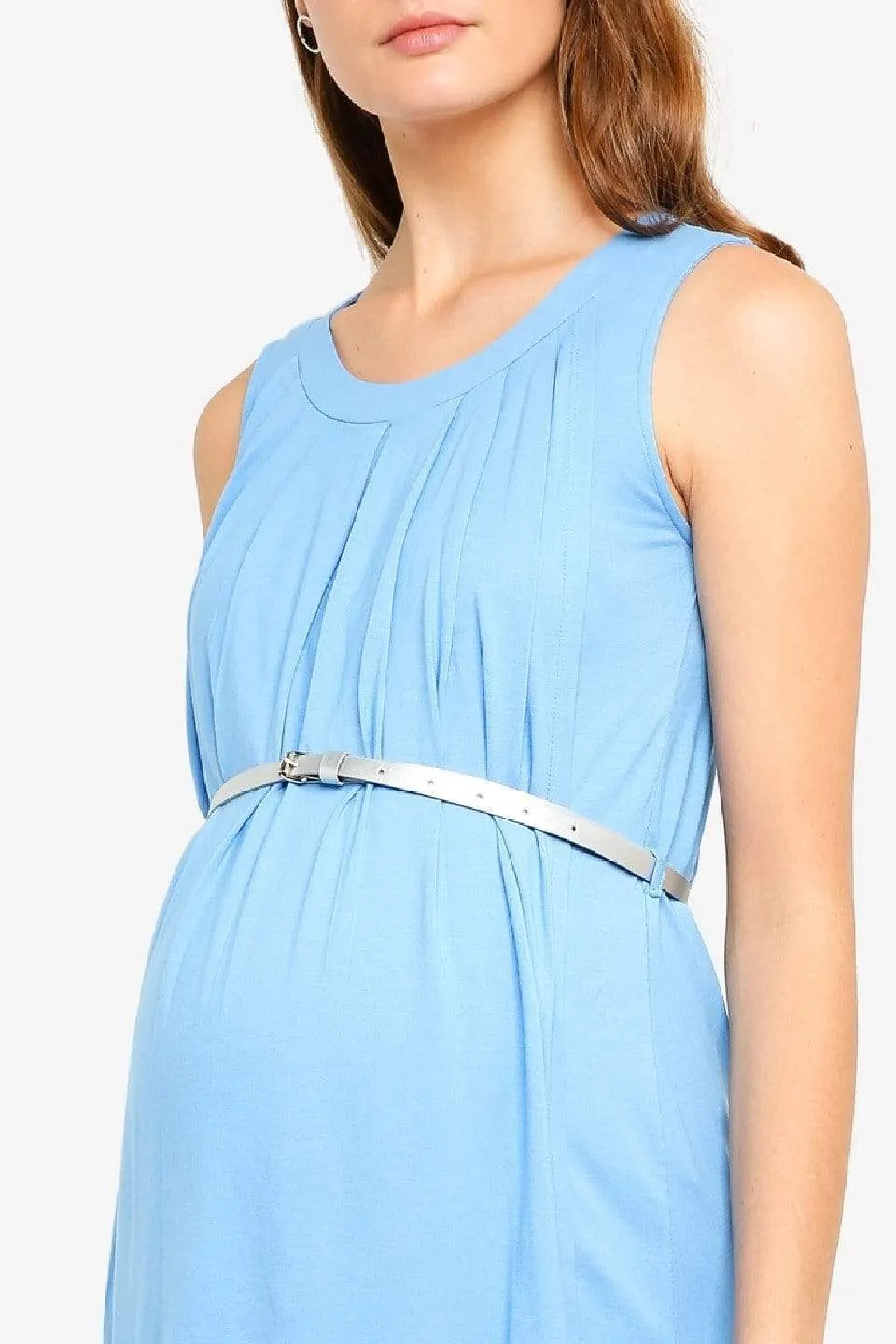 Live Pleat Bamboo Cotton Sleeveless Dress Perry