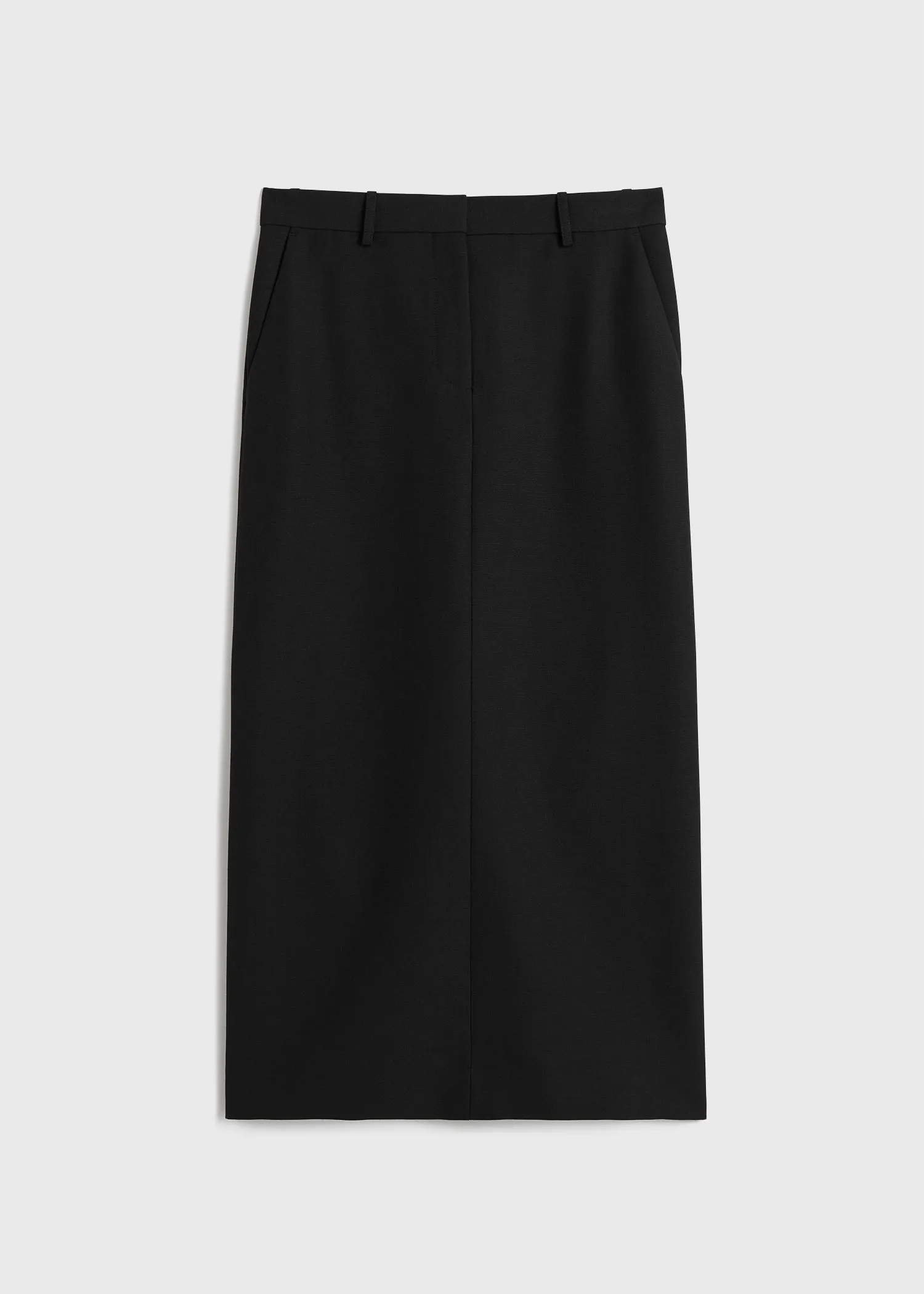 Low-waist straight skirt black