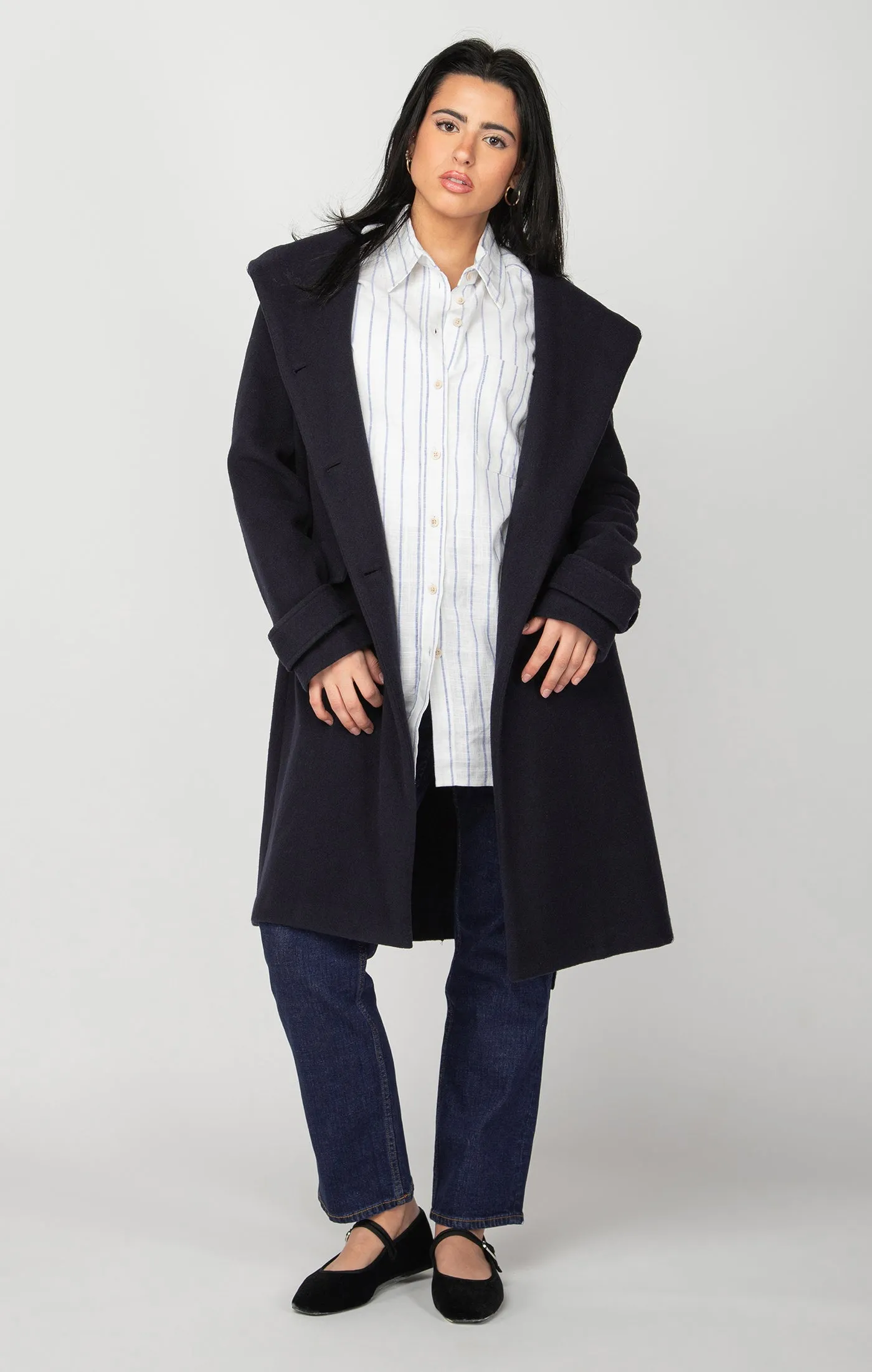 Ls Hooded Trench Coat