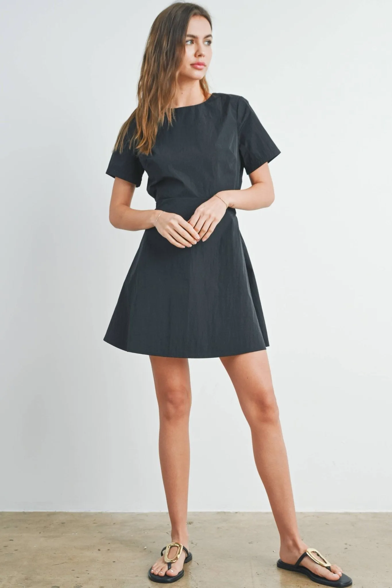 Luella Tie Back Mini Dress