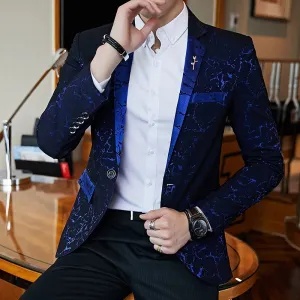 Luxury banquet party suit jacket evening dress fashion jacquard casual business jacket Slim, wedding jacket men clothing