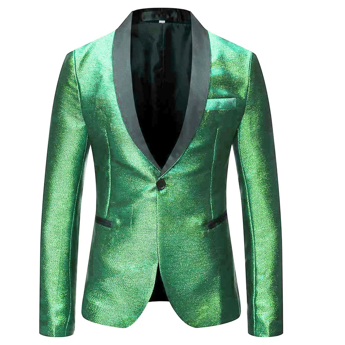 Magic Tuxedo Jacket Luxury Prom Blazer Green/Blue