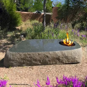 Massive Natural Boulder Fire Vessel