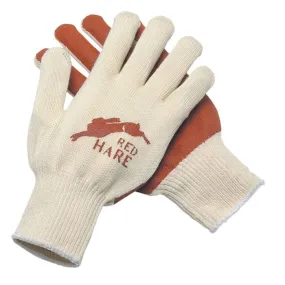 MCR Safety Red Hare 9670 Nitrile Coated Cotton String Knit Work Gloves, Natural, Box of 12 Pairs