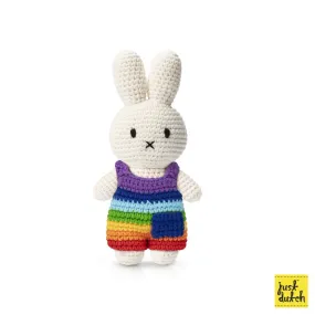 Miffy handmade and her bright rainbow overalls