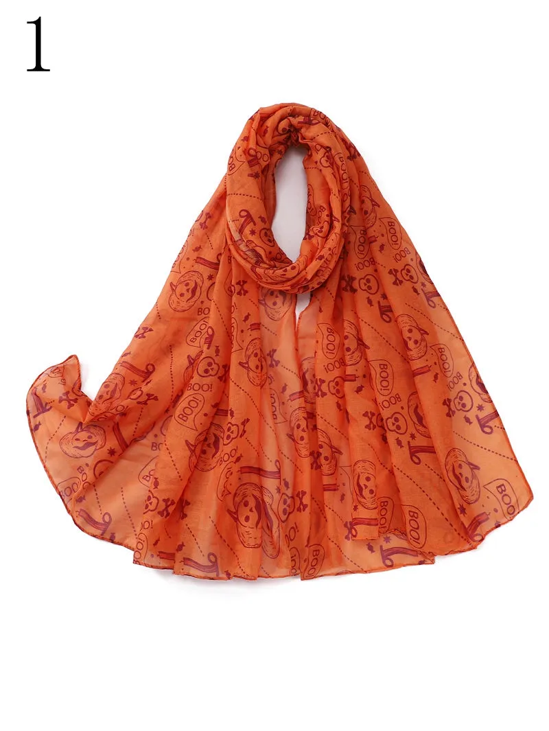 MYP027  Halloween printed scarf