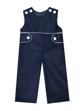 Navy corduroy boy overall