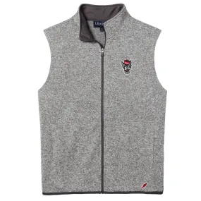 NC State Wolfpack Heather Grey Wolfhead Saranac Full Zip Vest