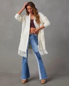 Nemah Fringe Hem Long Cardigan