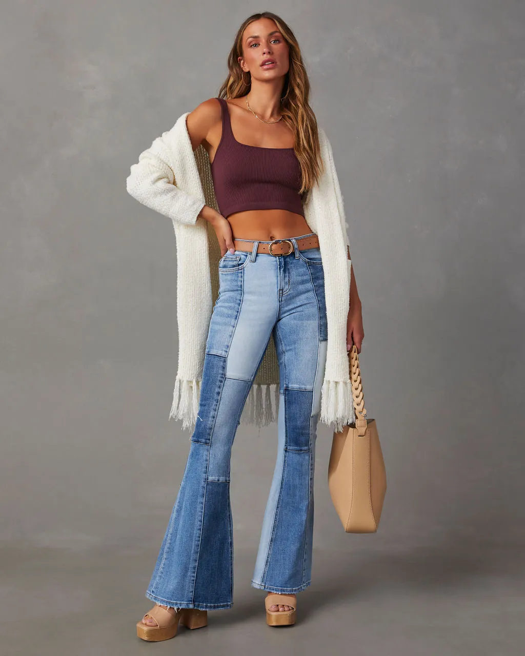 Nemah Fringe Hem Long Cardigan