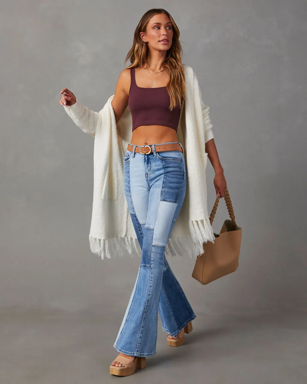 Nemah Fringe Hem Long Cardigan