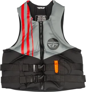 NEOPRENE FLOTATION VEST BLACK/GREY/RED XS