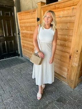 Now It’s Time Striped Midi Dress