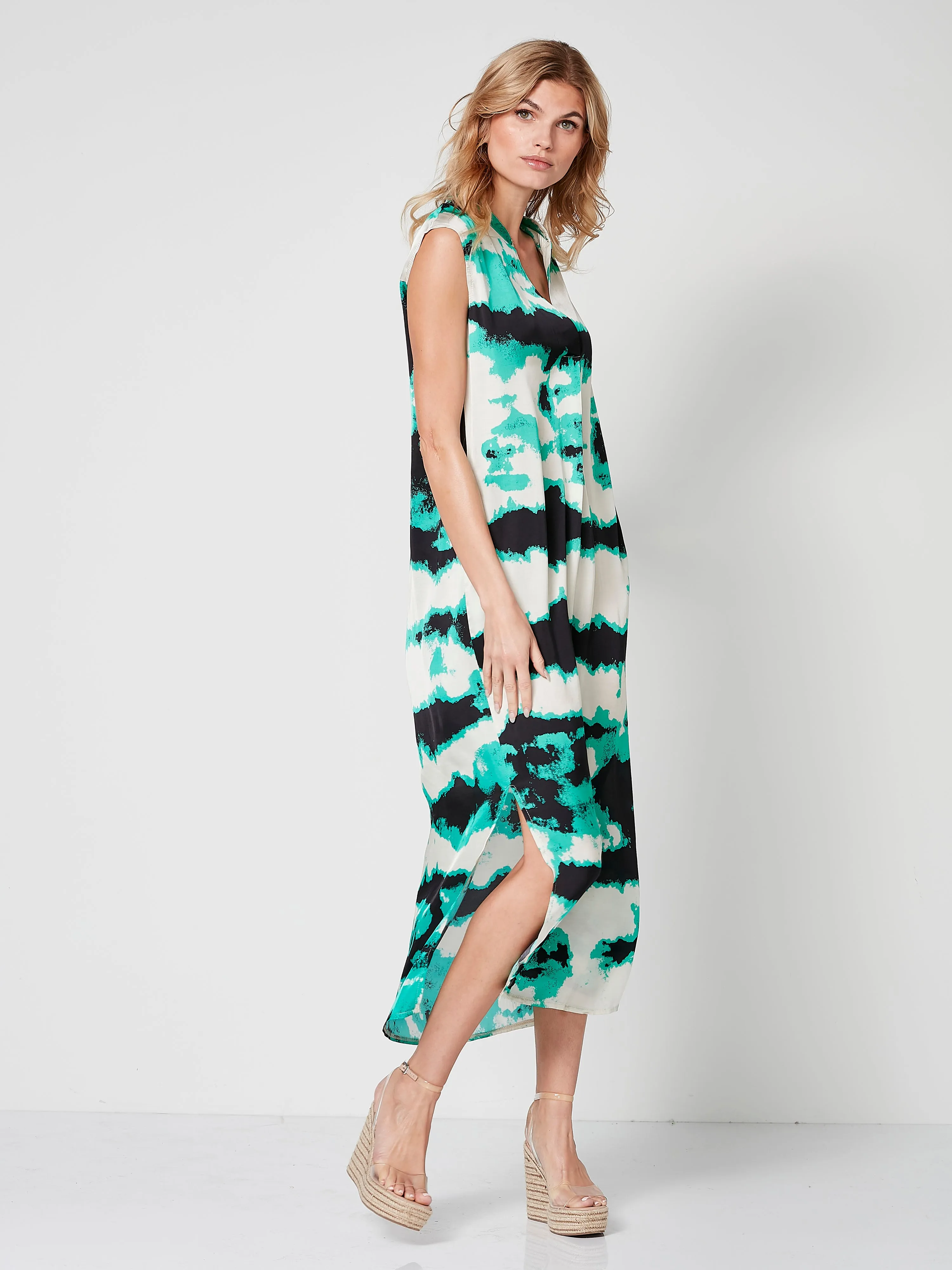 ODELINE printed dress - Simply Green mix