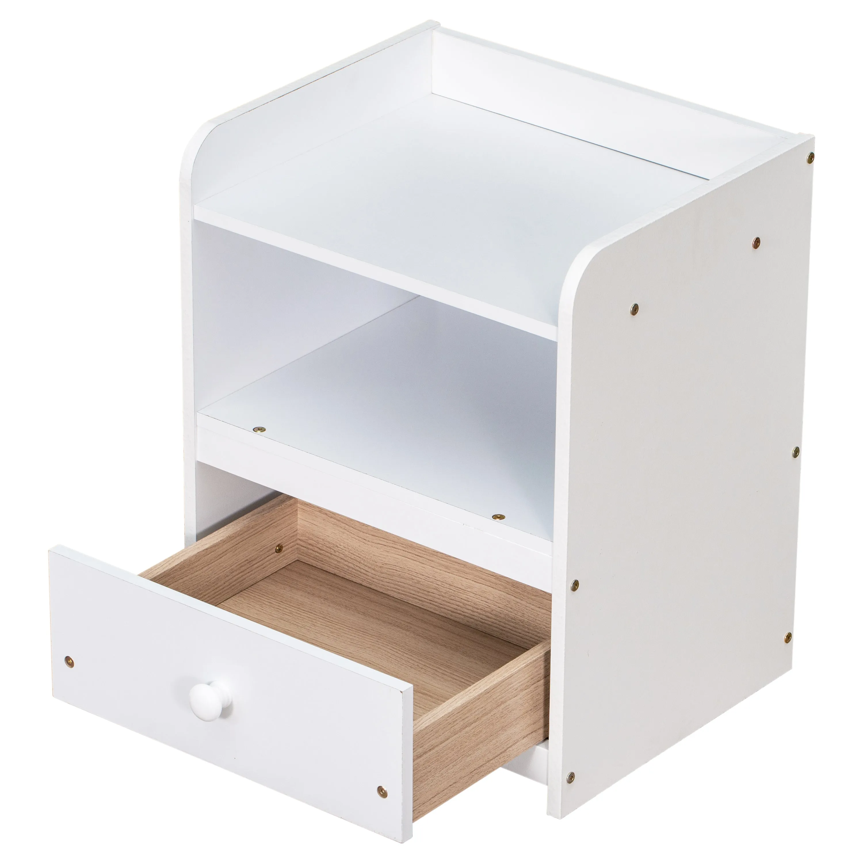 One Drawer Nightstand- White