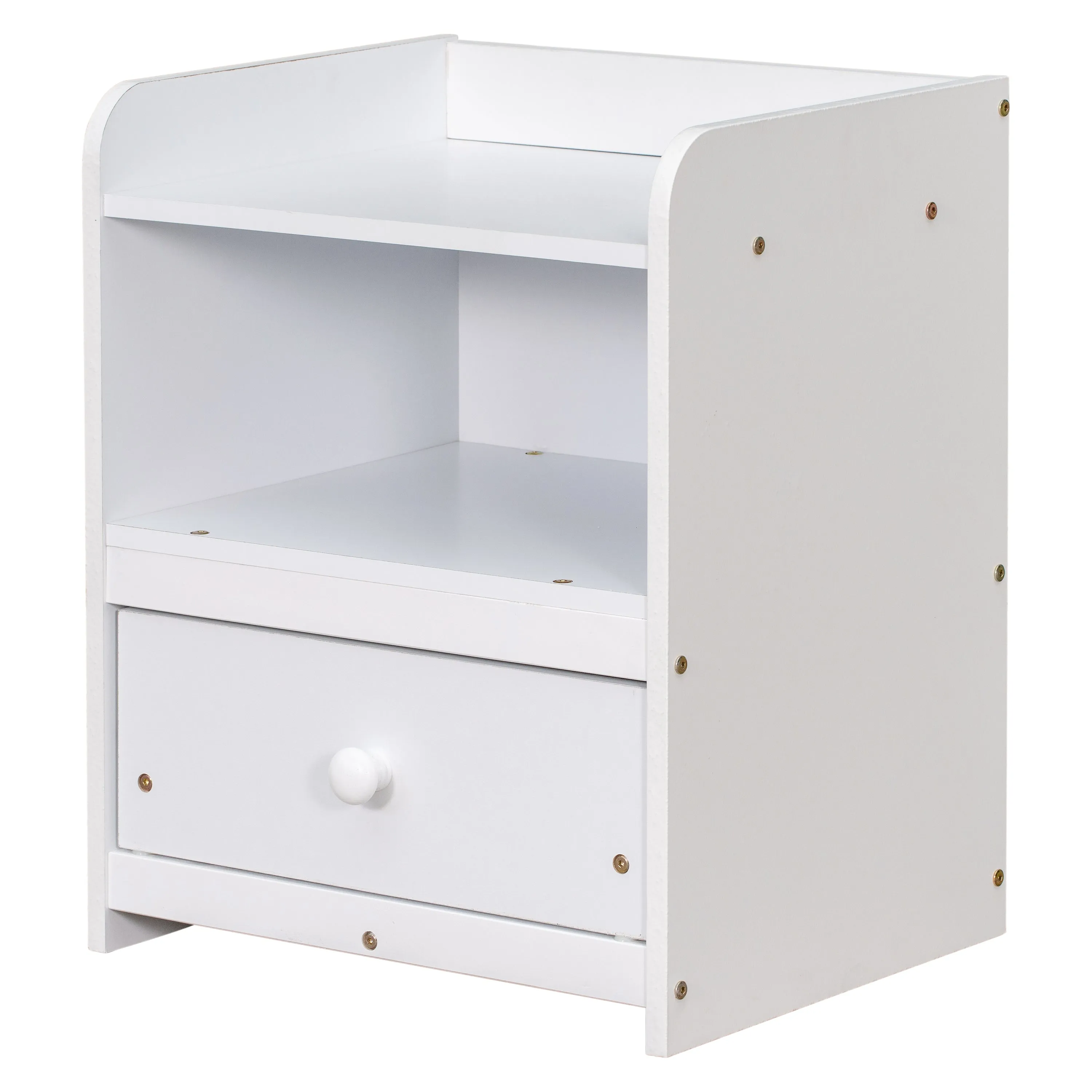 One Drawer Nightstand- White