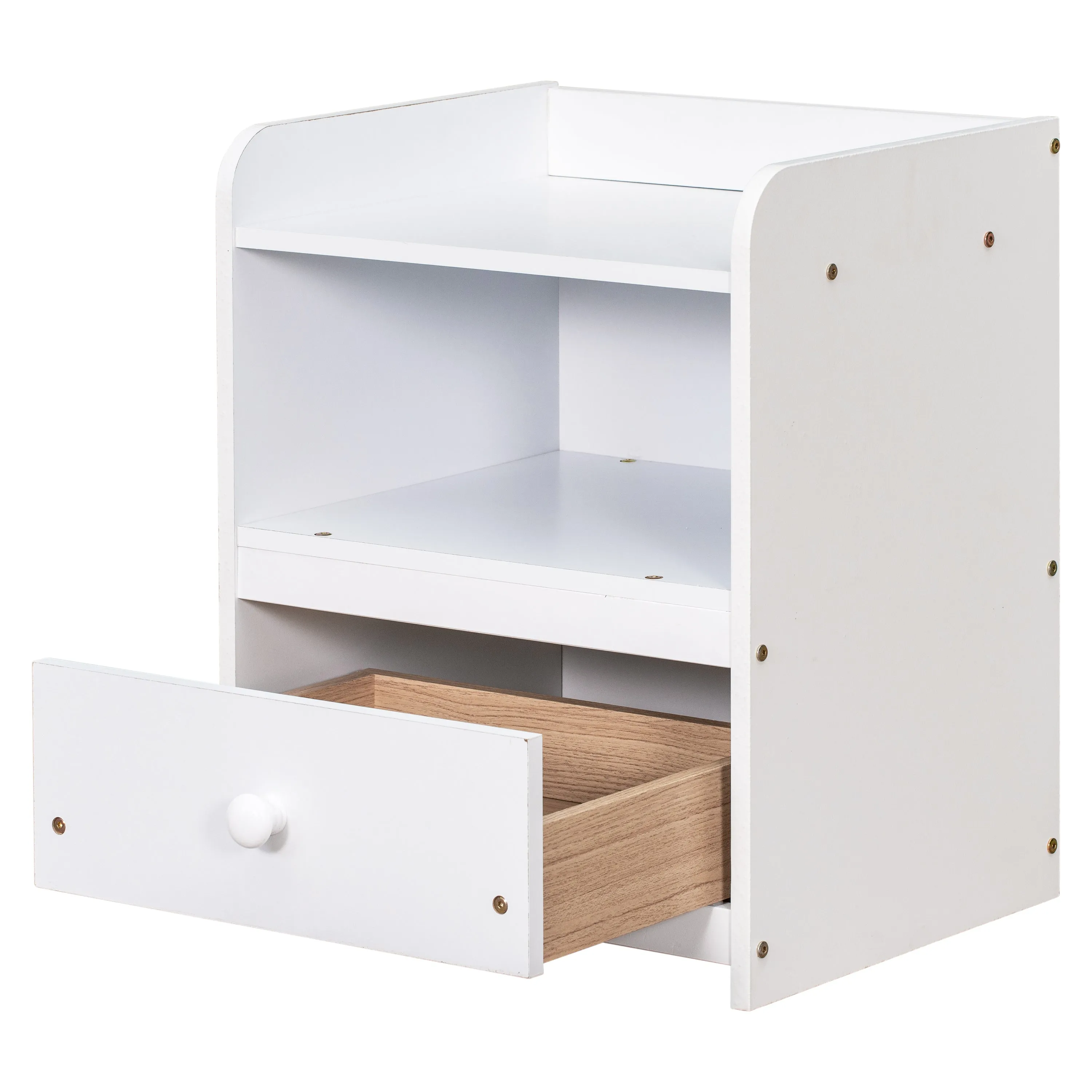 One Drawer Nightstand- White