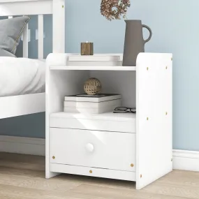 One Drawer Nightstand- White