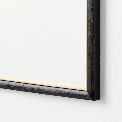 Open Box - 15" x 15" Matted to 4" x 6" Gallery Wall Frame Black/Brass Threshold