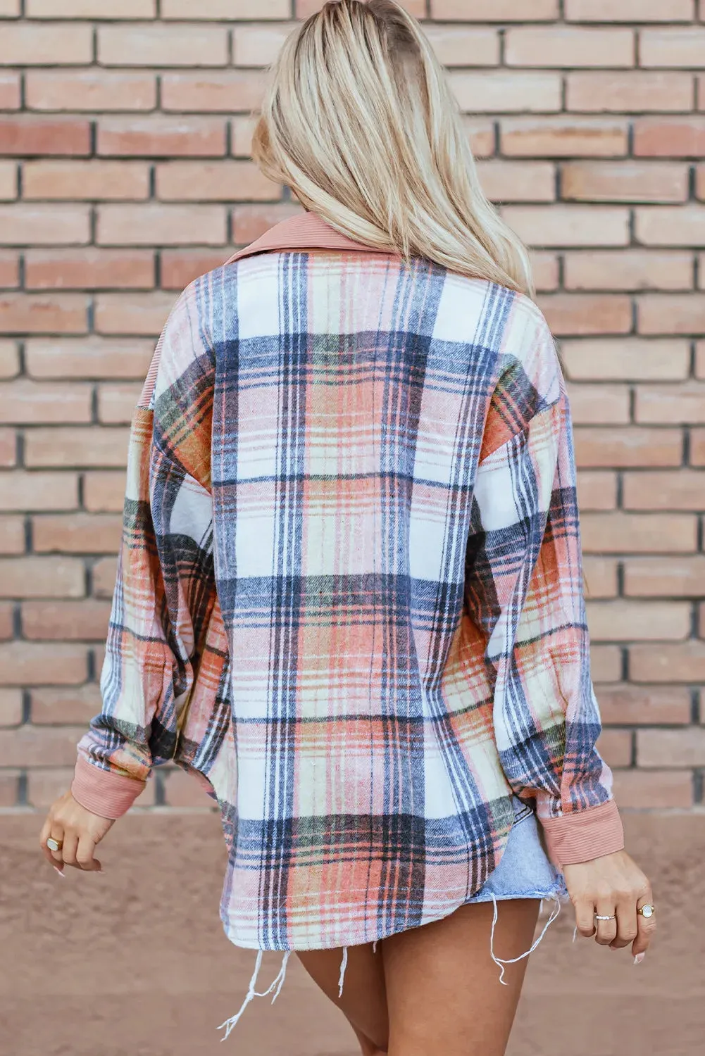 Plaid Button Up Long Sleeve Shacket - 2 Colors