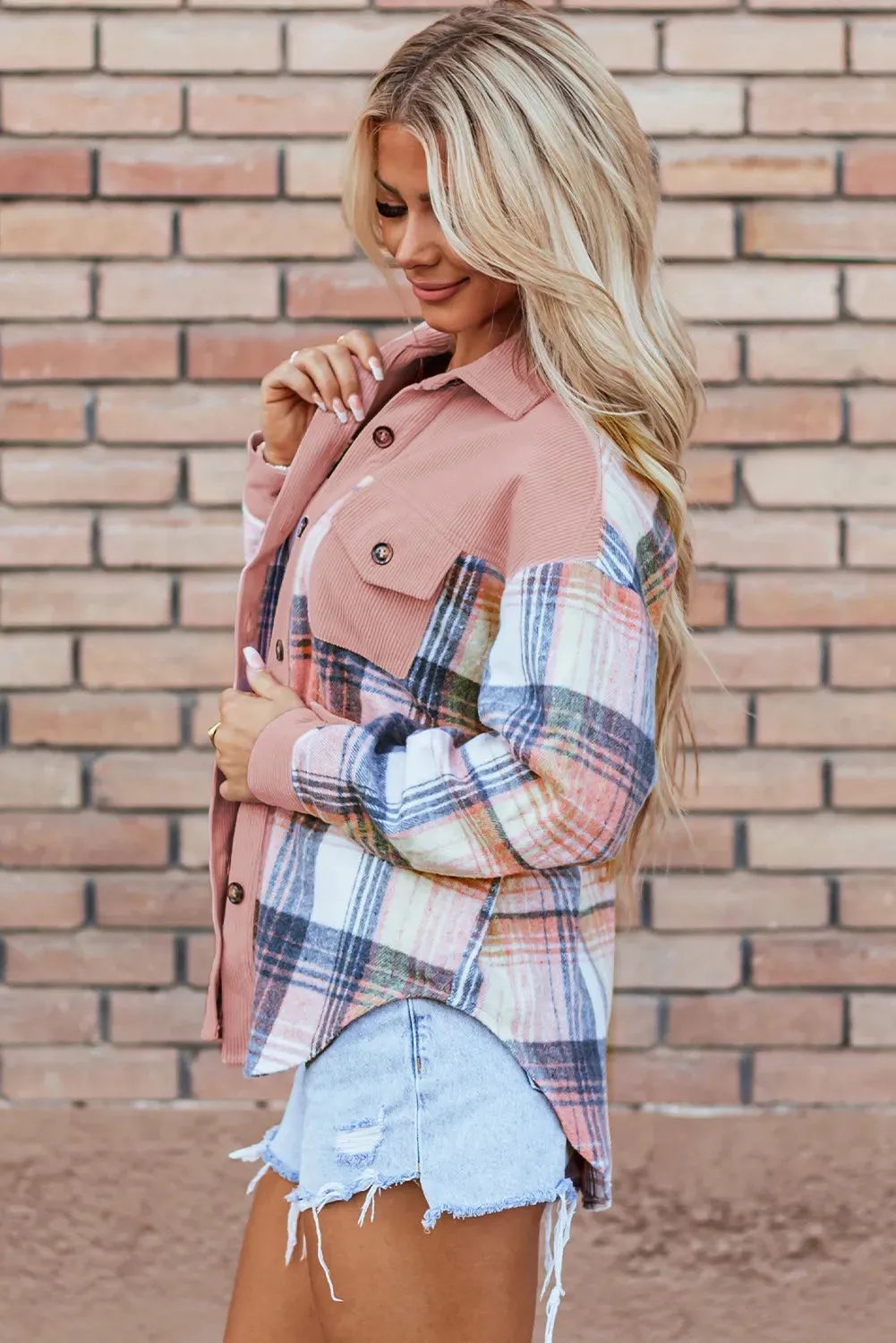 Plaid Button Up Long Sleeve Shacket - 2 Colors