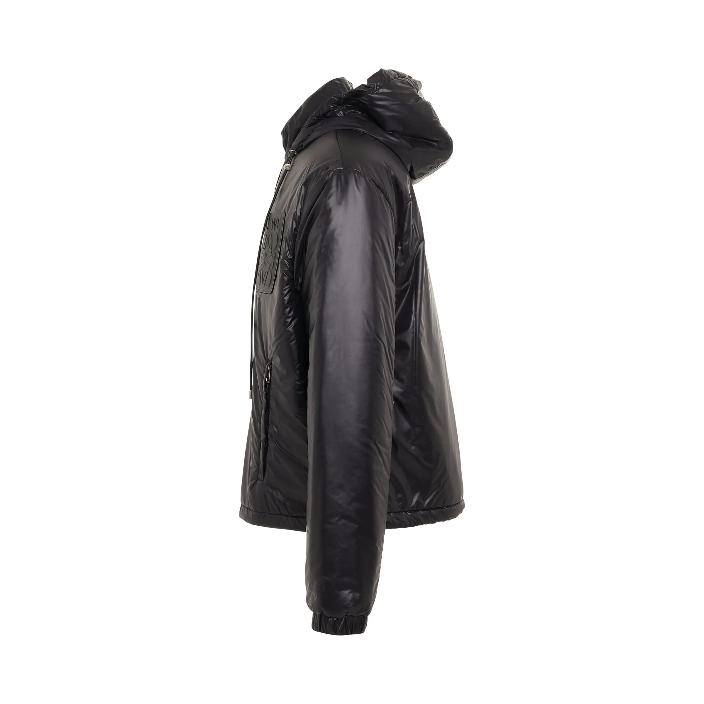 Puffer Anagram Parka in Black