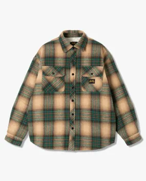 Quilted Plaid Jacket Olive