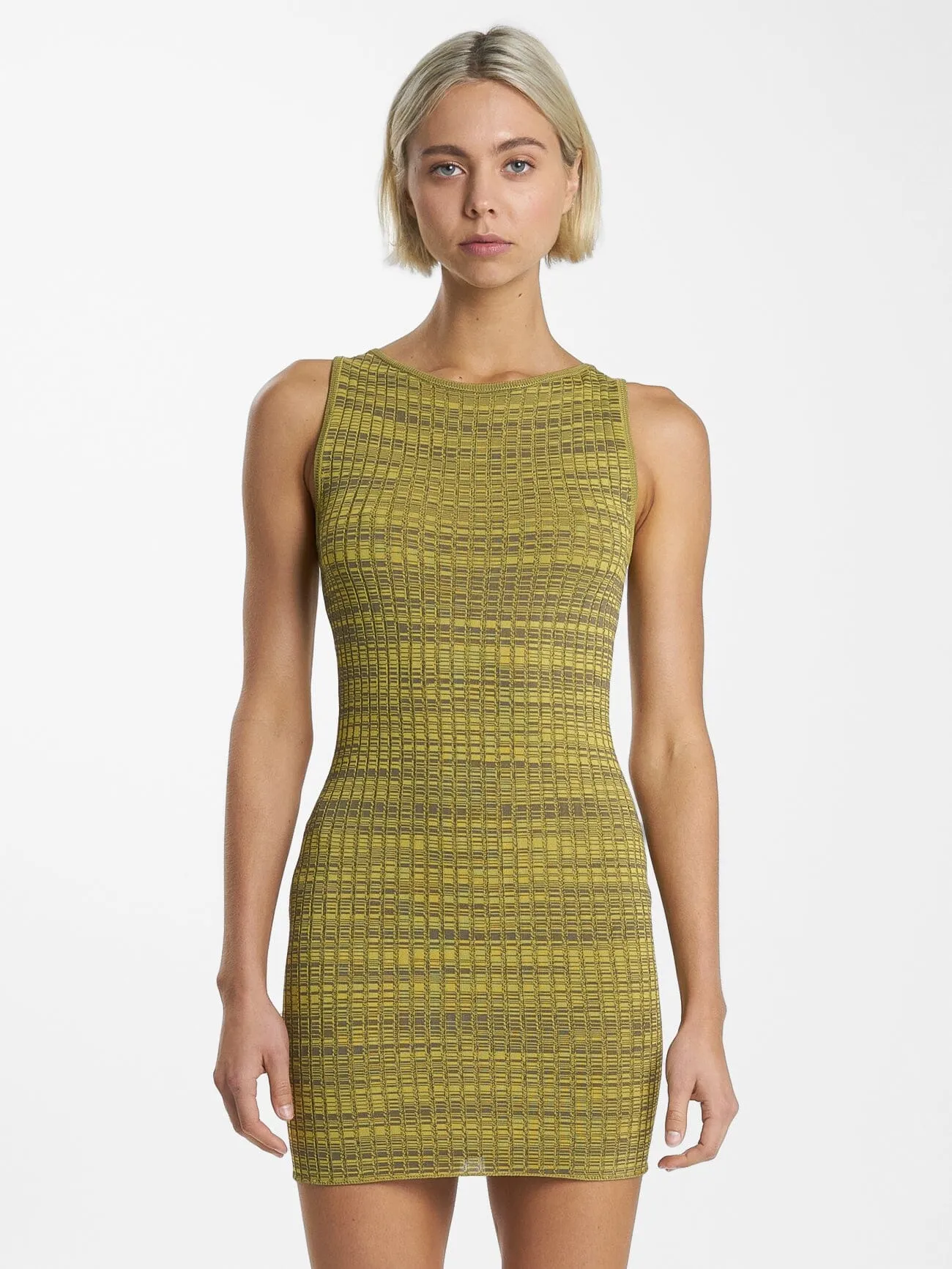 Reaction Knit Mini Dress - Antique Moss