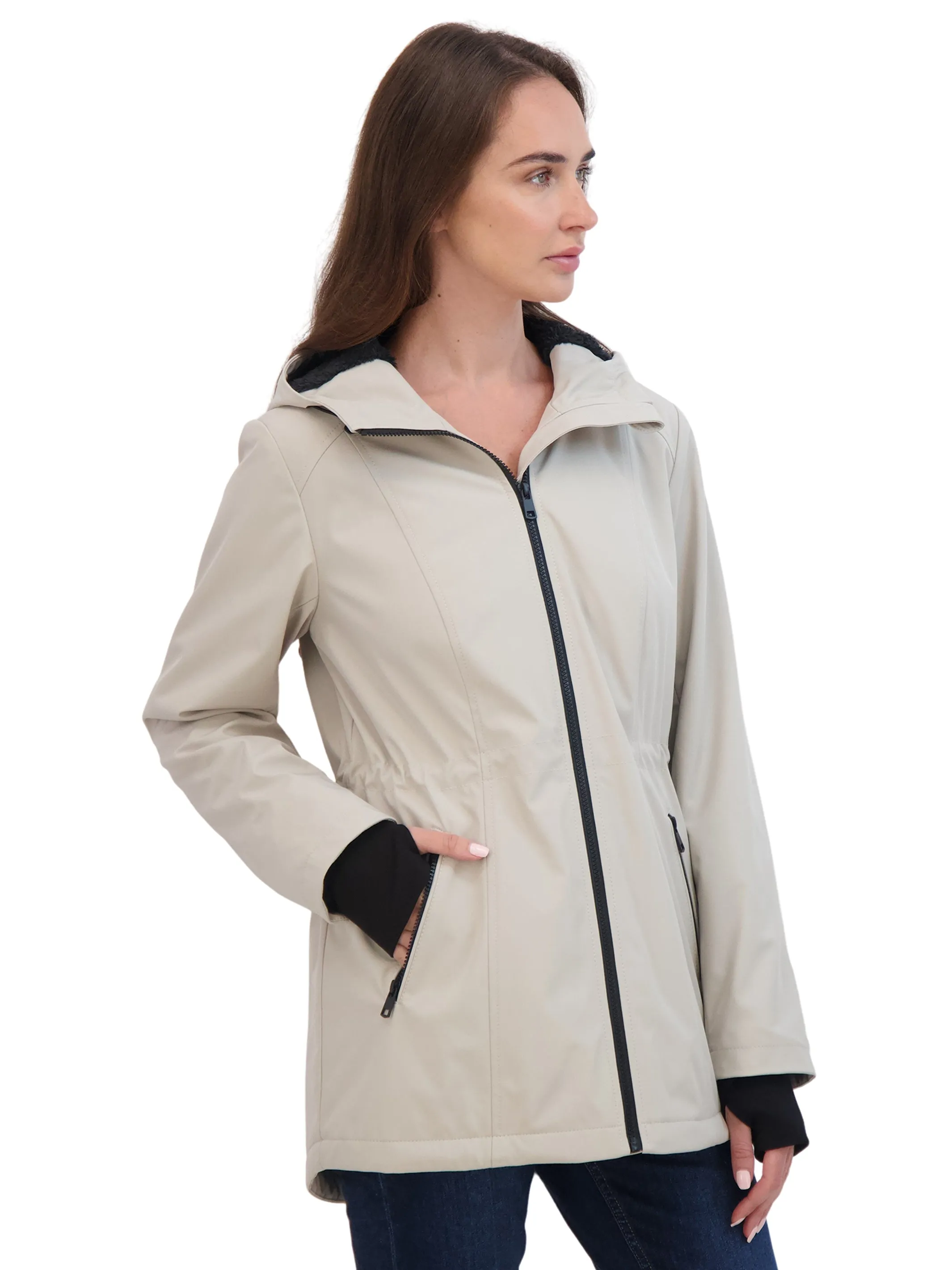 Sebby Collection Sport Women's Cozy Lined Soft Shell Anorak