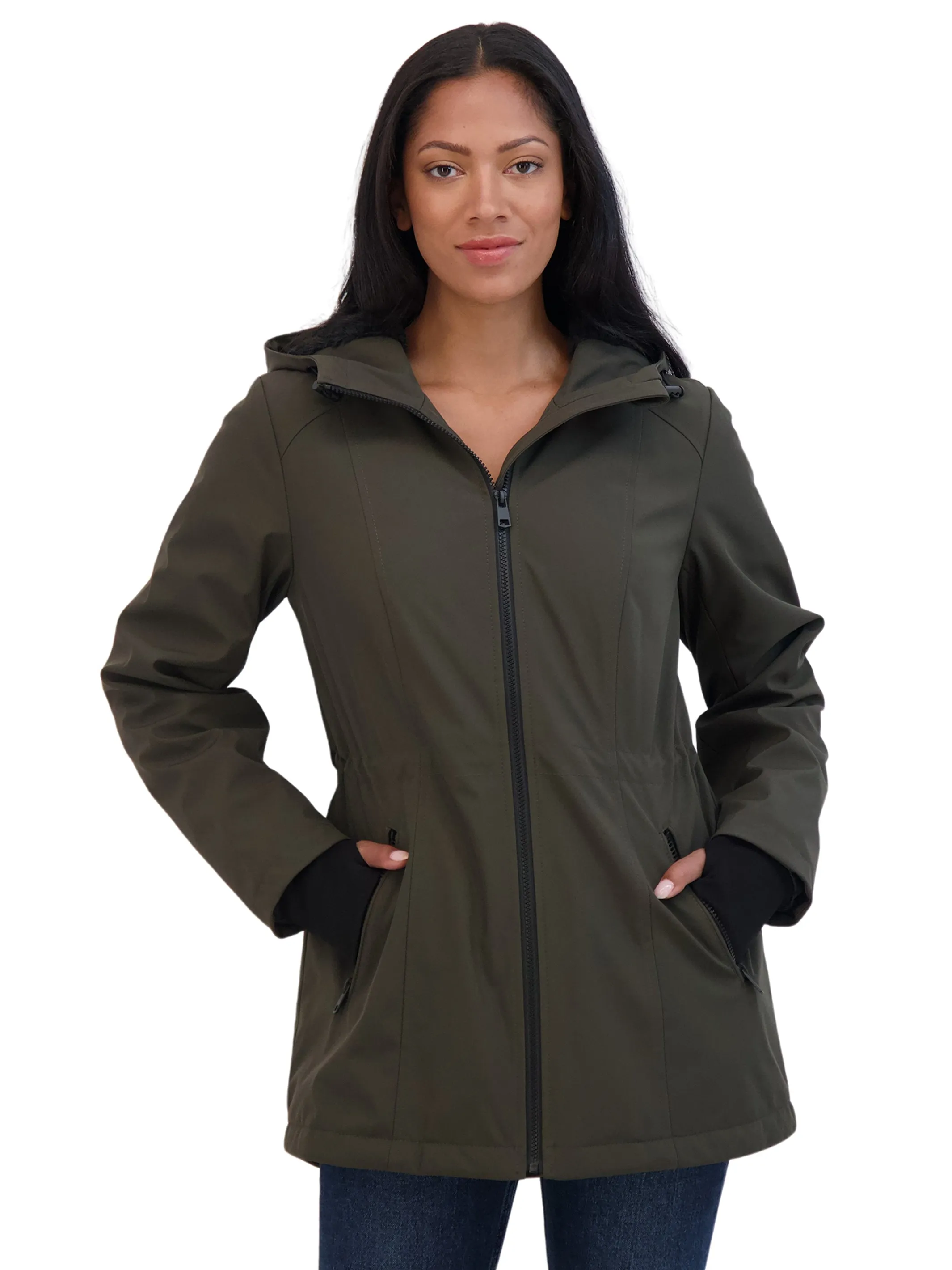 Sebby Collection Sport Women's Cozy Lined Soft Shell Anorak