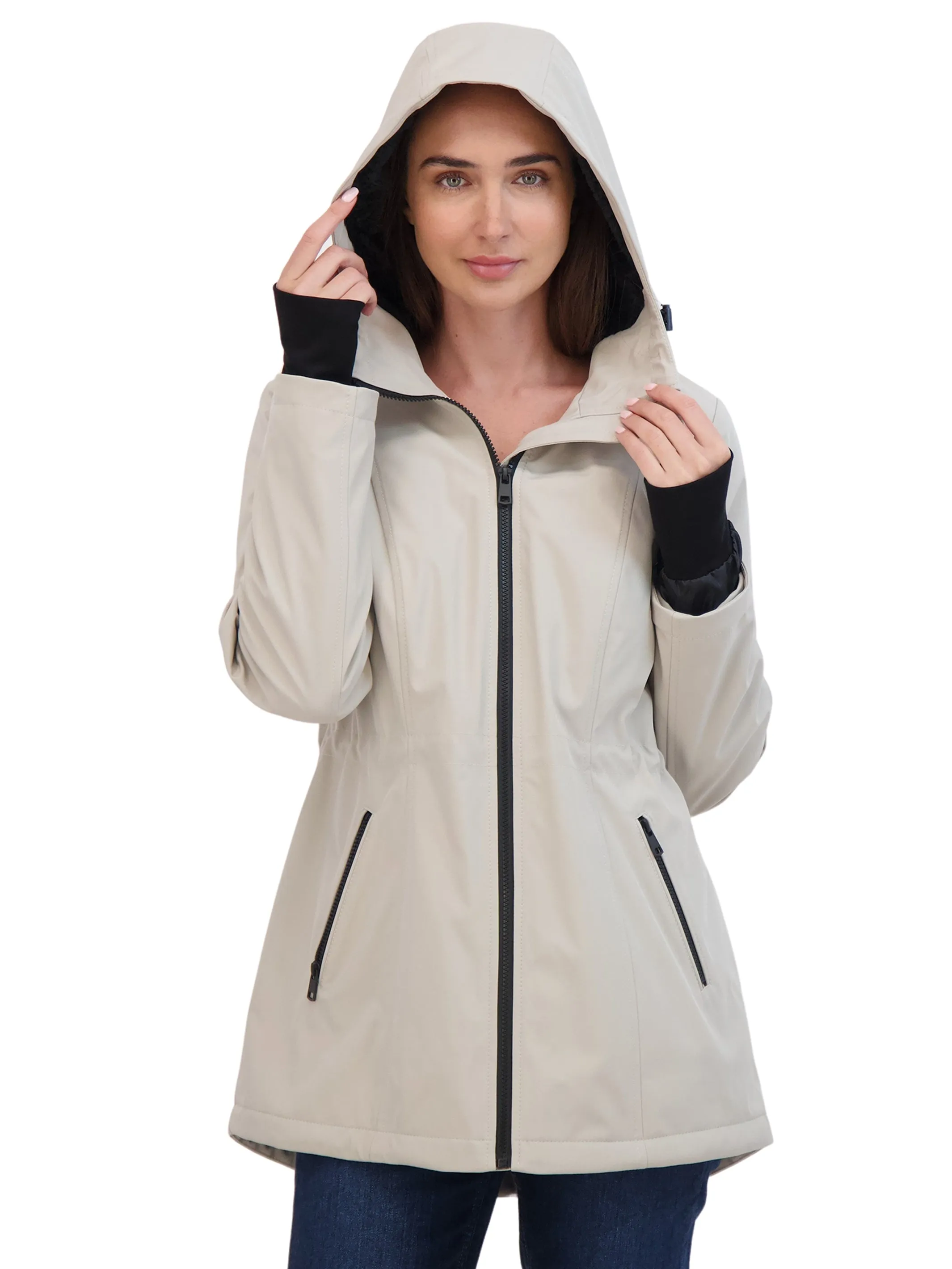 Sebby Collection Sport Women's Cozy Lined Soft Shell Anorak