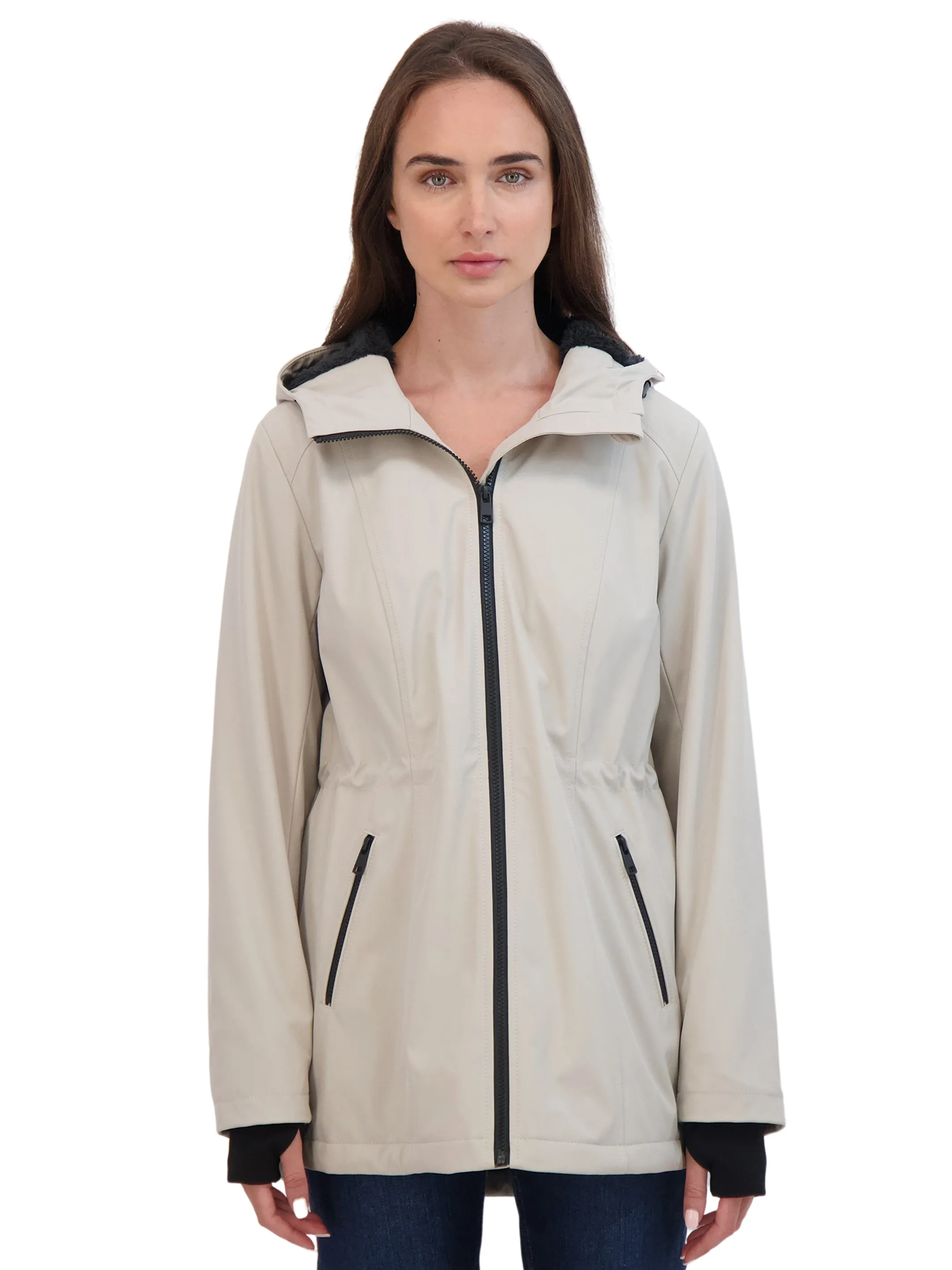 Sebby Collection Sport Women's Cozy Lined Soft Shell Anorak