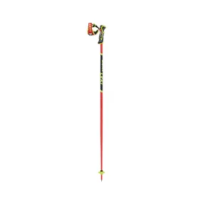 Ski Poles Leki WCR TBS SL 3D - Bright Red/Neon Yellow