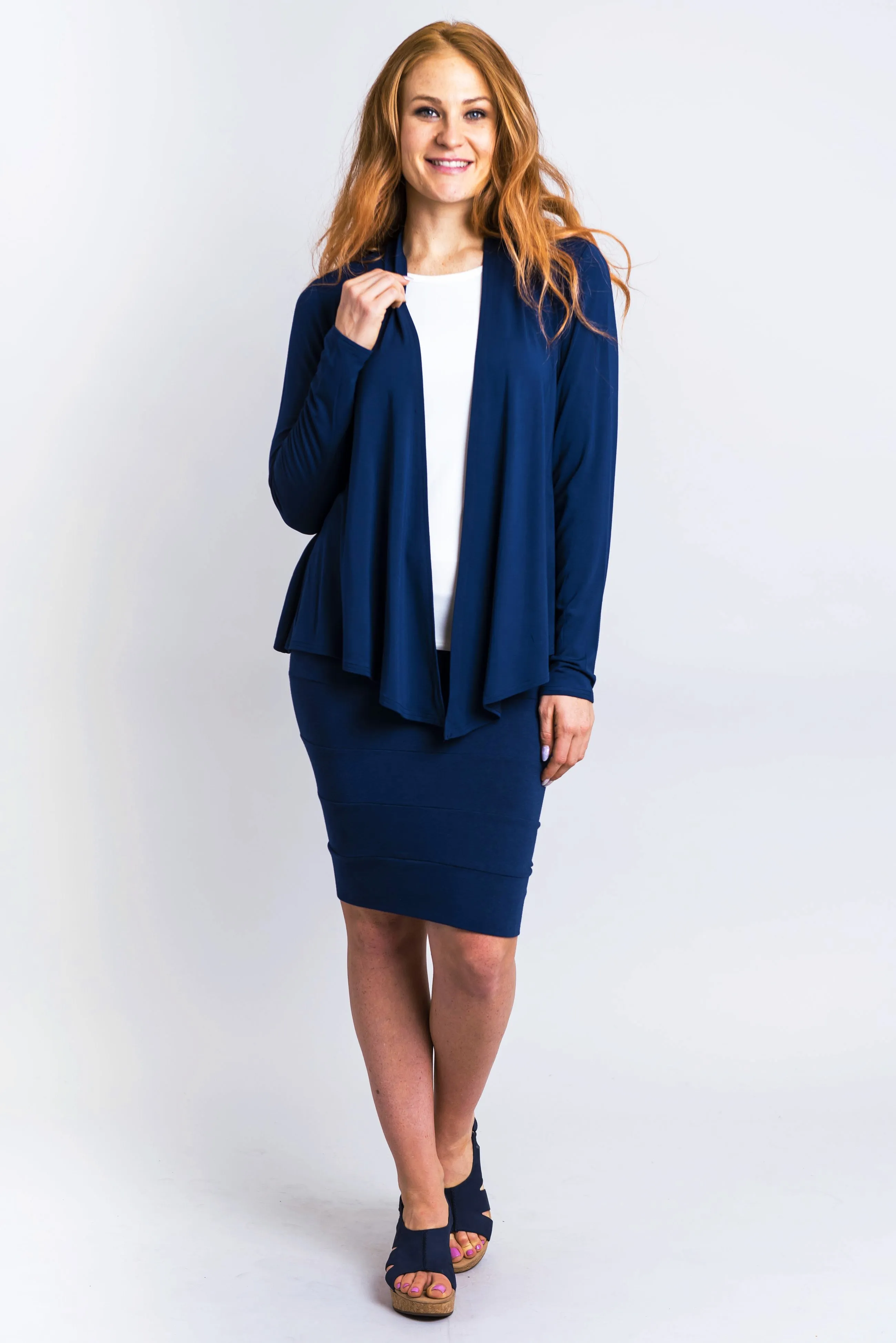 Snooky Jacket, Indigo, Bamboo- Final Sale