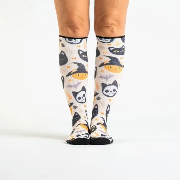 Spooky Cats Diabetic Compression Socks