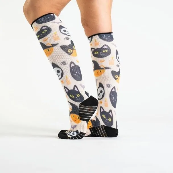 Spooky Cats Diabetic Compression Socks