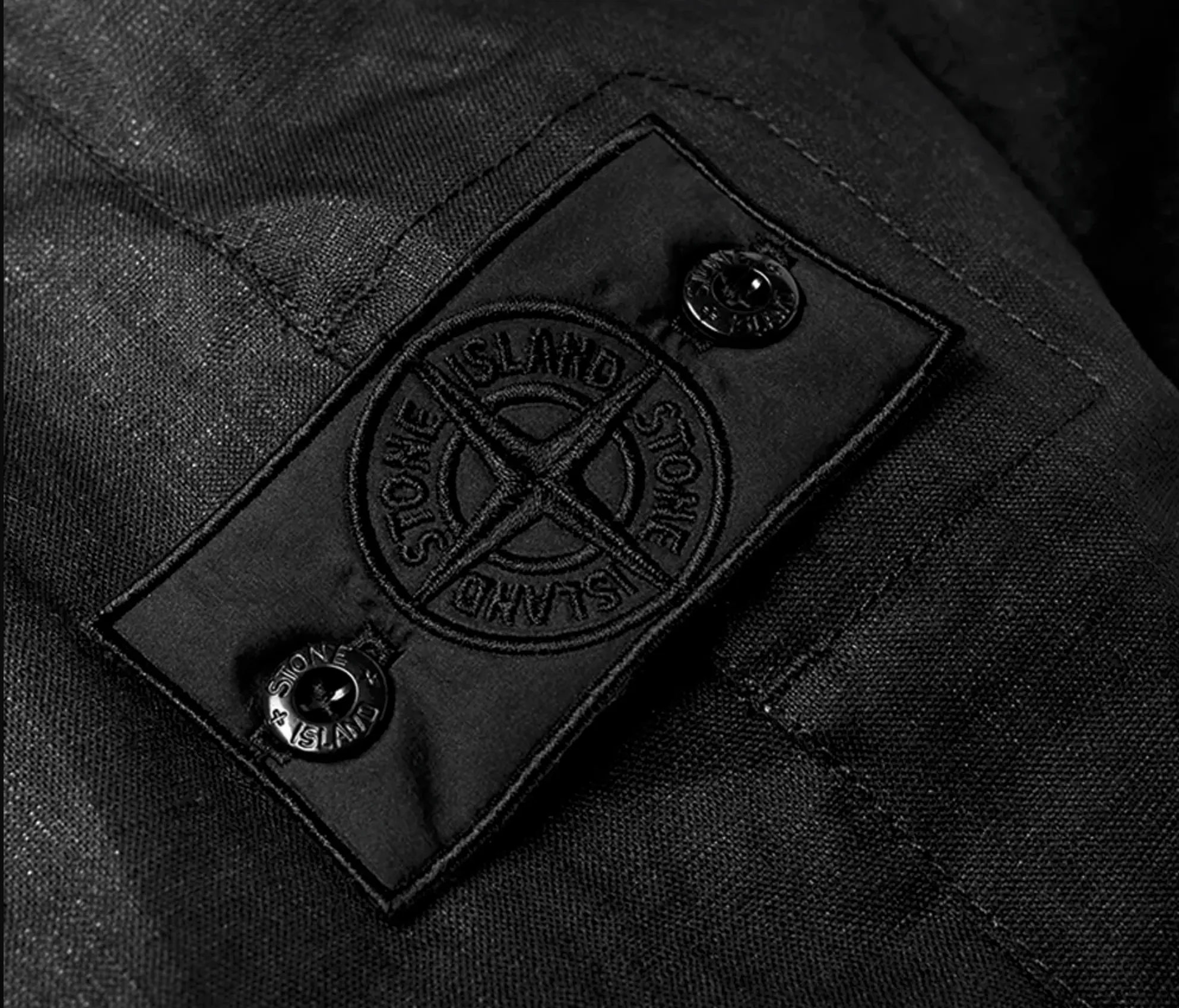 STONE ISLAND SHADOW PROJECT Black Rubberised Linen Parka Coat NEW