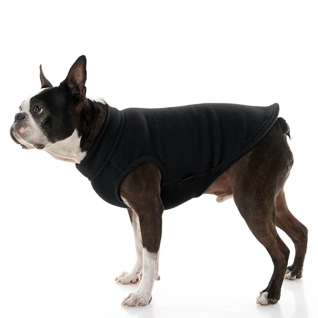 Stretch Fleece Vest For Small and Big Dogs in Black