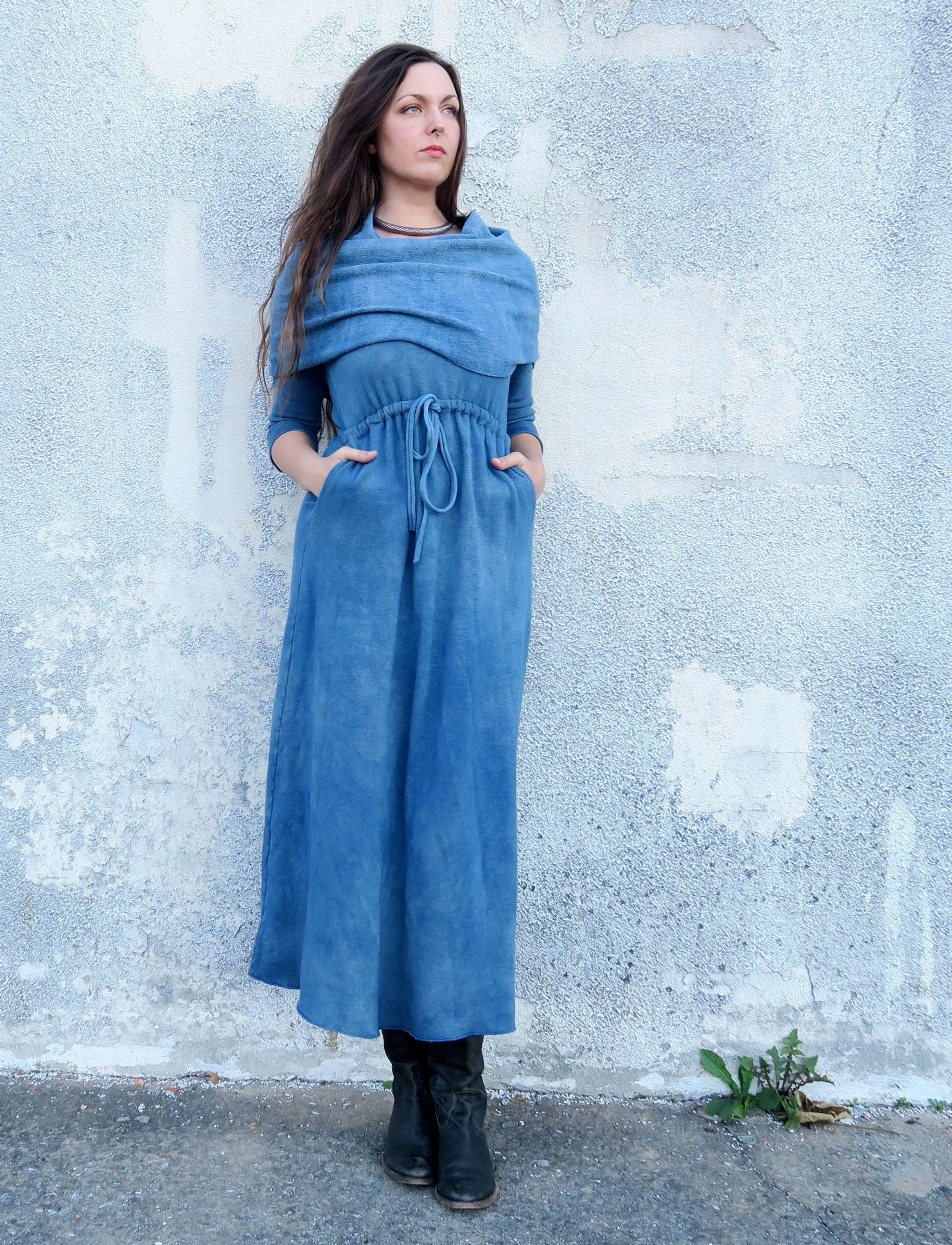 Super Cowl Gaia Long Dress