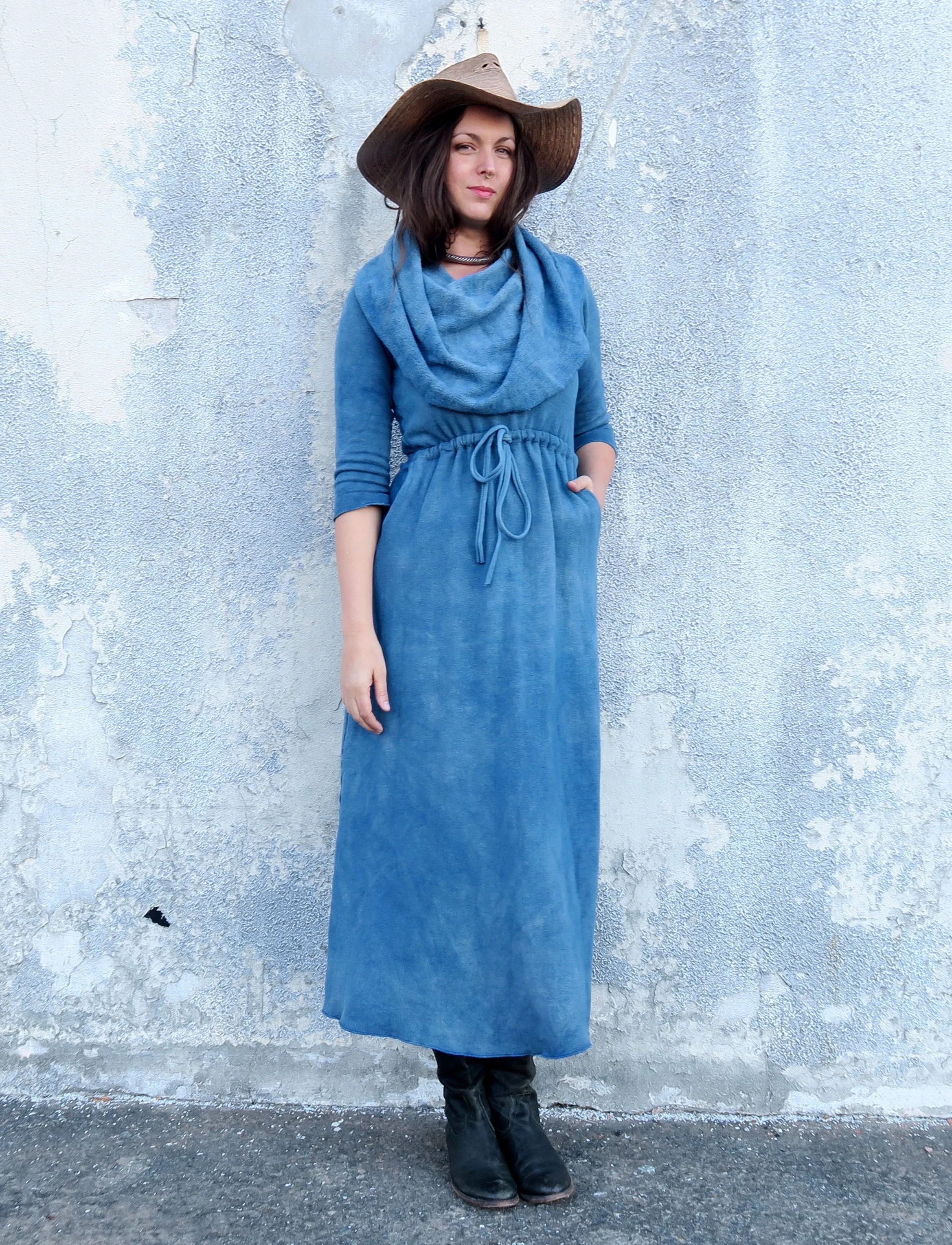 Super Cowl Gaia Long Dress