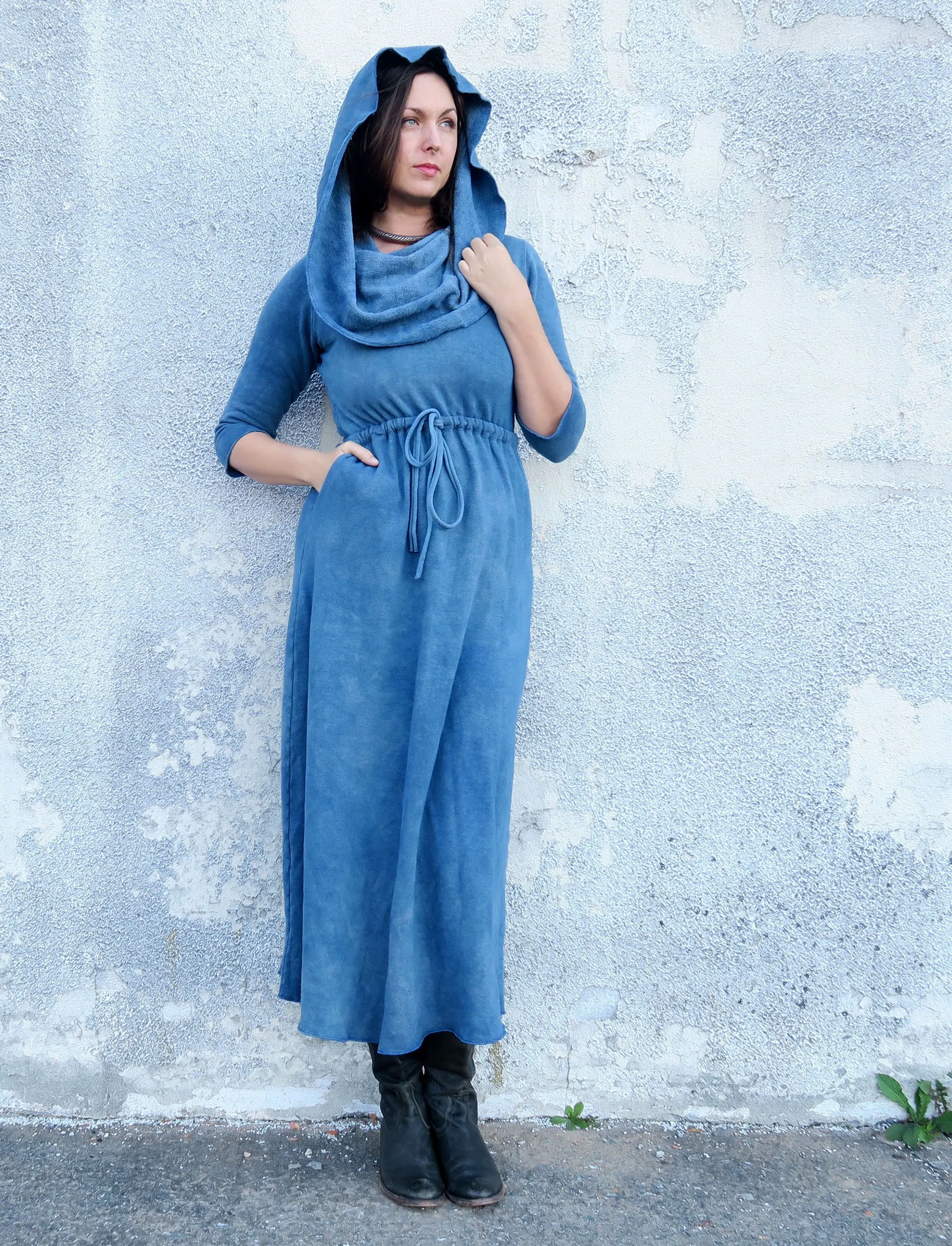 Super Cowl Gaia Long Dress