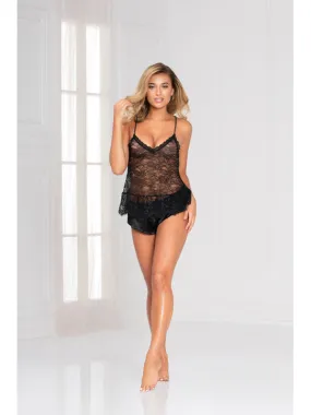 Sweet Sins Chemise Set 11125 Black S