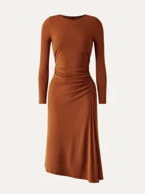 Tencel Asymmetrical Midi Dress