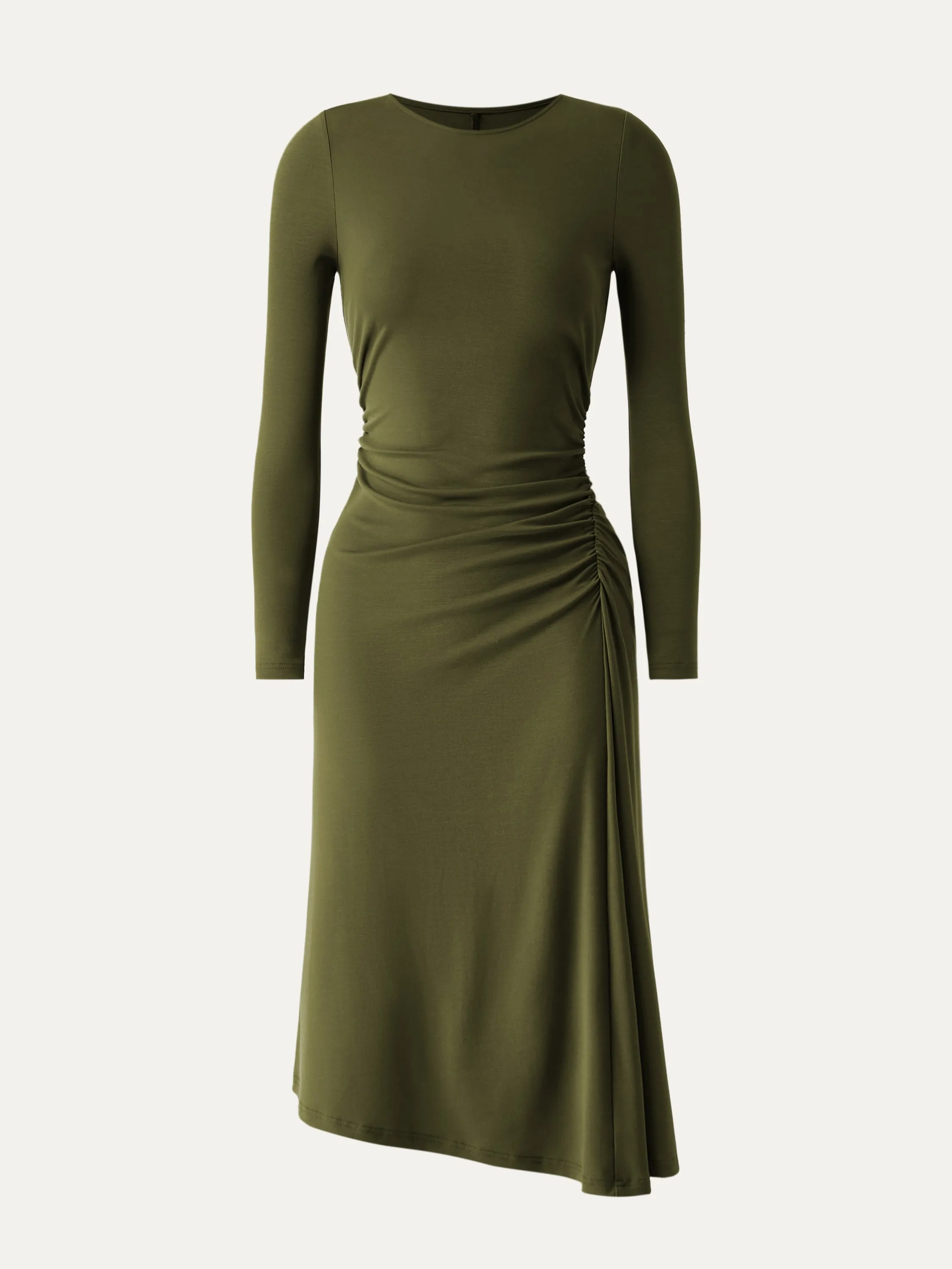 Tencel Asymmetrical Midi Dress