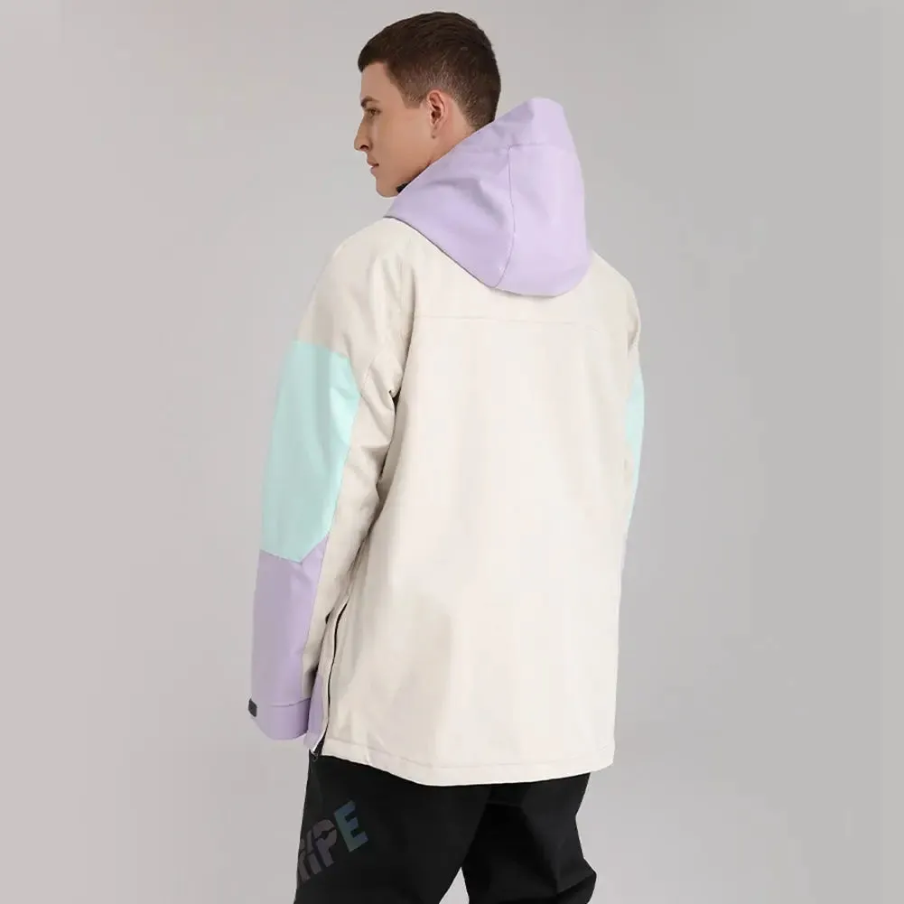 Trendy Colorblock Ski & Snowboard Anorak Jacket Warm Skiing Hoodie