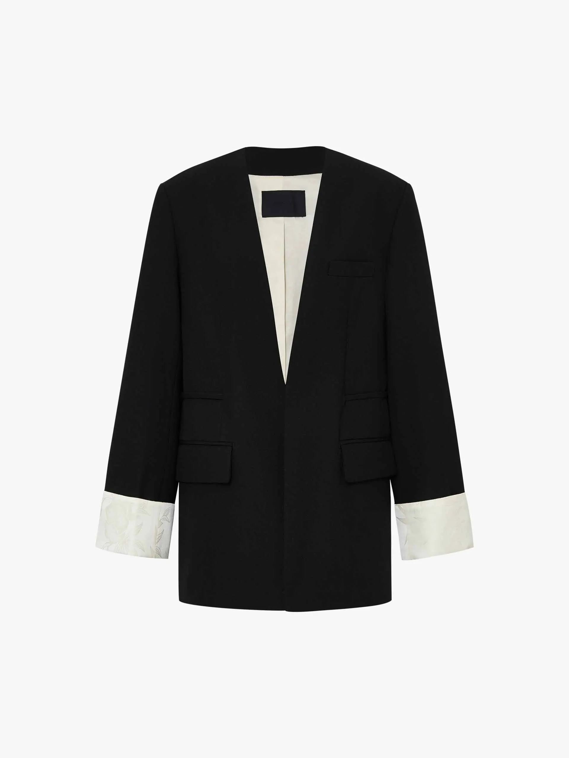 Turn Cuffs Structured Blazer